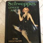 Schweppes Ginger Ale retró üdítős fém tábla 30x40 cm fotó