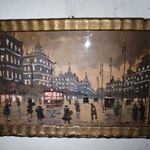 Scheiber Hugó - Esti Budapest- gyönyörű antik festmény, igazi kuriózum! - 1 Ft! Nincs minimálár! fotó