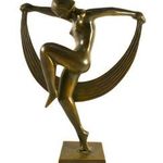 ART ECO TÁNCOS HÖLGY ... BRONZ !!! SZOBOR X ! fotó