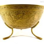 JELZETT RÉGI KÍNAI ! FAJSÚLYOS BRONZ KÍNÁLÓ TÁL ÉS NAGY MÉRET X !!! fotó