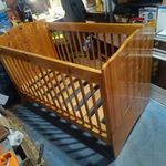 Tömörfa gyerekágy kiságy fotó