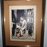 Kondor Béla - Festőművész műtermében, önarckép - kuriózum, ritka festmény -1Ft! Nincs minimálár! fotó