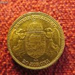 FERENC JÓZSEF 20 KORONA 1993 KB ARANY: 6, 77g/900 kiv- fotó