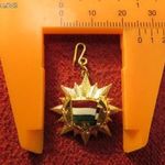 A MAGYAR NÉPKÖZTÁRSASÁG ZÁSZLÓRENDJÉNEK I.FOKOZATA RUBINOKKAL 1976 MINIATŰR JELVÉNYE kiv fotó