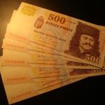 500 forint 2005 5 db UNC sorszámkövető /az 5 db egyben/ fotó