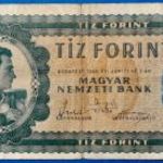 1946 -os 10 Forint vízjeles bankó! Első papír 10 Ft-os!! EREDETI ÁLLAPOTBAN! Ritka !!! F(L0643) fotó