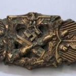 Ereteti Arany wehrmacht közelharcpánt - Nahkampfspange - II. vh 1 ft-ról! fotó