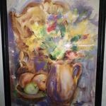 Gráber Margit - Asztali csendélet - gyönyörű régi festmény -1Ft! Nincs minimálár!!! fotó
