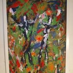 Bolmányi Ferenc - Emlék, a tánc - gyönyörű nagyméretű absztrakt olajfestmény -1Ft! Nincs minimálár! fotó