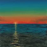 "Naplemente az óceán felett" - eredeti festmény 1-ft ról fotó