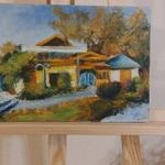 Mészáros Magdolna szép festménye 35x25 cm Balatonlelle felső fotó