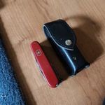 Victorinox swiss champ zsebkés, svájci bicska, bőr tokkal, klasszikus méret 90 mm fotó