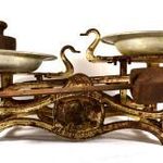 OROSZLÁNOS LOGÓVAL ANTIK VAS 2 KARÚ KONYHAI MÉRLEG ! fotó