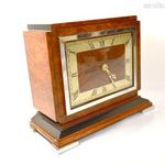 PAZAR RÓZSAGYÖKÉR FURNÉROS FA TOKOS ART DECO ASZTALI ÓRA X fotó