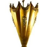 ÖRDÖG FEJ FIGURÁLIS PATINÁS RÉZ ESERNYŐTARTÓ ! fotó