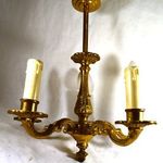 NEOBAROKK DEKORATÍV 5 KARÚ MASSZÍV RÉZ KISEBB MÉRETŰ CSILLÁR ! fotó