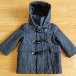 Koalakids márkájú, szép állapotú, bélelt, kapucnis, szövetkabát, 9-12 hónapos fiúnak. fotó
