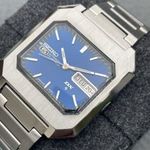 ! 1973 október kocka TV tokos SEIKO DX tengerkék számlapos acél automata day date SEIKO 6106-5480 ! fotó