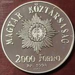 EZÜST 2000 FORINT1998. PROOF. 1848-49. SZABADSÁGHARC 150 ÉVFORDULÓJÁRA. 1 FORINTRÓL! fotó