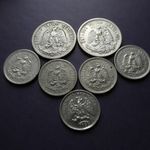 7db ezüst pénz MEXICO 1892-1942 VAT-1 / 62 fotó