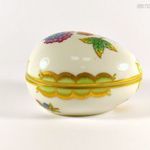 HERENDI VIKTÓRIA MINTÁS TOJÁS ALAKÚ PORCELÁN BONBONIER ! fotó