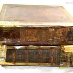 ANTIK BŐR KÖTÉSES VASKOS ÉS NAGY ANGOL LEXIKON PÁR 1907 -BŐL !!! X fotó