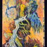 MODERN STÍLUSÚ JELZETT ABSZTRAKT OLAJ FESTMÉNY ! fotó