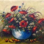 GAZDAG - BUJA VIRÁG CSENDÉLET OLAJ FESTMÉNY ! fotó