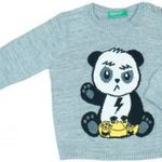 Benetton Új (címkés) Fiú Kötött pulcsi (Méret: 74) fotó