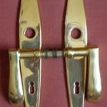 Ajtókilincs pár, réz, kitűnő fotó