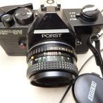 I PORST /COSINA /COMPACT REFLEX OV FÉNYKÉPEZŐGÉP REVUENON 50 MM OBJEKTÍVVEL RETRO RÉGI FILMES fotó