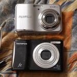 2 db Fujifilm Olympus digitális fényképezőgép fényképező alkatrésznek vagy javításra 1 Ft-ról NMÁ fotó