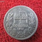 FERENC JÓZSEF 1 KORONA 1913 KB, EZÜST: 5g; kiv, RITKA ÉVJÁRAT! fotó