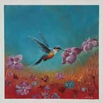 "Kolibri" - eredeti festmény fotó