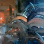 Absztrakt olajfestmény fotó