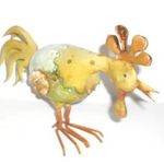 JÉRCIKE , FIATAL TYÚK FÉMLEMEZBŐL fotó