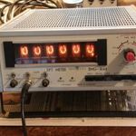 Nixie csöves digitális frekvencia – és időmérő. EMG1644 típus, eredeti gépkönyvével fotó