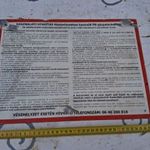 használati utasítás alu tábla fotó