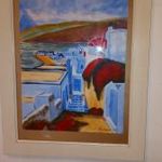 Aba - Novák Vilmos - itáliai halászfalu, pihenő tengerészek szép régi festmény, 1ft, nincs minimálár fotó