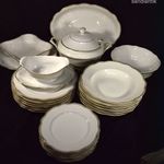 RÉGI ZSOLNAY PAJZSPECSÉTES PORCELÁN ÉTKÉSZLET 6 SZEMÉLYRE ! fotó