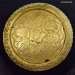 XIX. SZ. INDIAI ISTENSÉGEKKEL ANTIK GAZDAGON VÉSETT MINTÁS RÉZ TÁLCA ! fotó