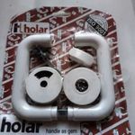 HOLAR műanyag, rozettás ajtókilincs garnitúra, WC záras, fehér, új fotó