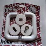 HOLAR műanyag, rozettás ajtókilincs garnitúra H01, fehér, új fotó