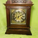 ANTIK SZECESSZIÓS ASZTALI ÓRA, FELET ÜTŐS TISZTA SZERKEZETTEL, MŰKÖDIK, SZÉP HANGZÁSÚ ÜTŐ SZERKEZETT fotó