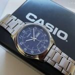 Gyönyörű elegáns ritka nap-dátumos kék CASIO dobozában! fotó