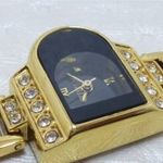 Női Ékszer Óra, Arany Bevonatú Karóra Köves Berakással, Szép Ajándék Karácsonyra fotó