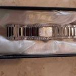 Elegáns Új Női Luxus Karóra, Ezüst Megjelenésű Gyönyörű Köves Ékszer Óra, Exkluzív Ajándék fotó