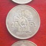 JÓ FORINT SOR . 10 ÉVES A FORINT. EZÜST 10, 20 , 25 FORINT 1956. MAGYAR NÉPKÖZTÁRSASÁG . 1 FORINTRÓL! fotó