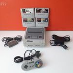 Eredeti Super Nintendo konzol csomag gép + kar + 4db játék + tartozékok ! SNES fotó