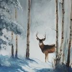 "Téli les" - eredeti festmény fotó